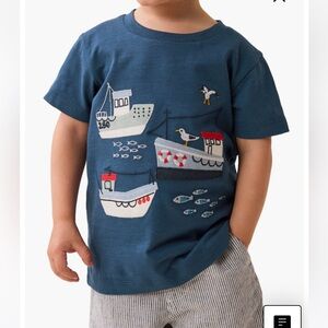 Next Kids' Nautical Appliqué Cotton T-Shirt Tug t shirt